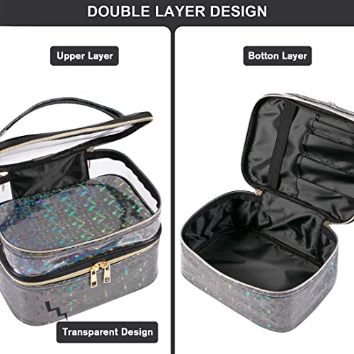 FITINI 3-Piece Makeup Bag Set, Waterproof Travel Cosmetic Organizer