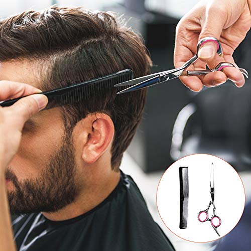Sirabe Pink 9-Piece Hair Cutting Scissors Kit for Professional & Home Use