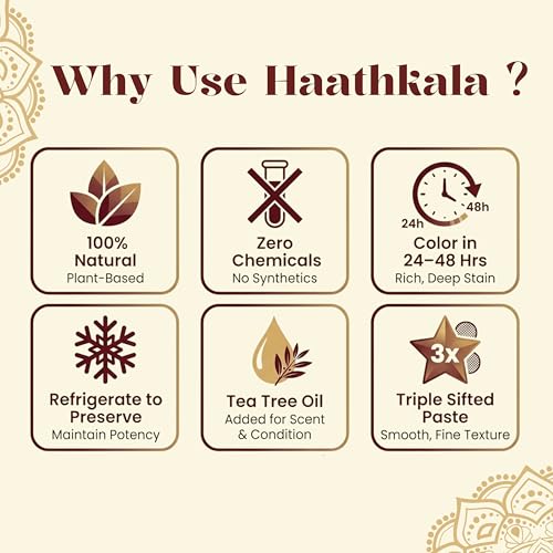 Kumari Kulture Organic Henna Cones Kit - Dark Red Brown (Pack of 3)