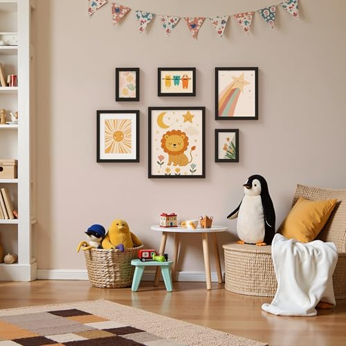 Vittanly 8x10 Solid Wood Picture Frame with Plexiglass, Black
