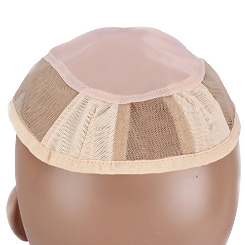 WeKen Skin Color Wig Caps for Making Wigs - Mono Top Lace Base, 21cm