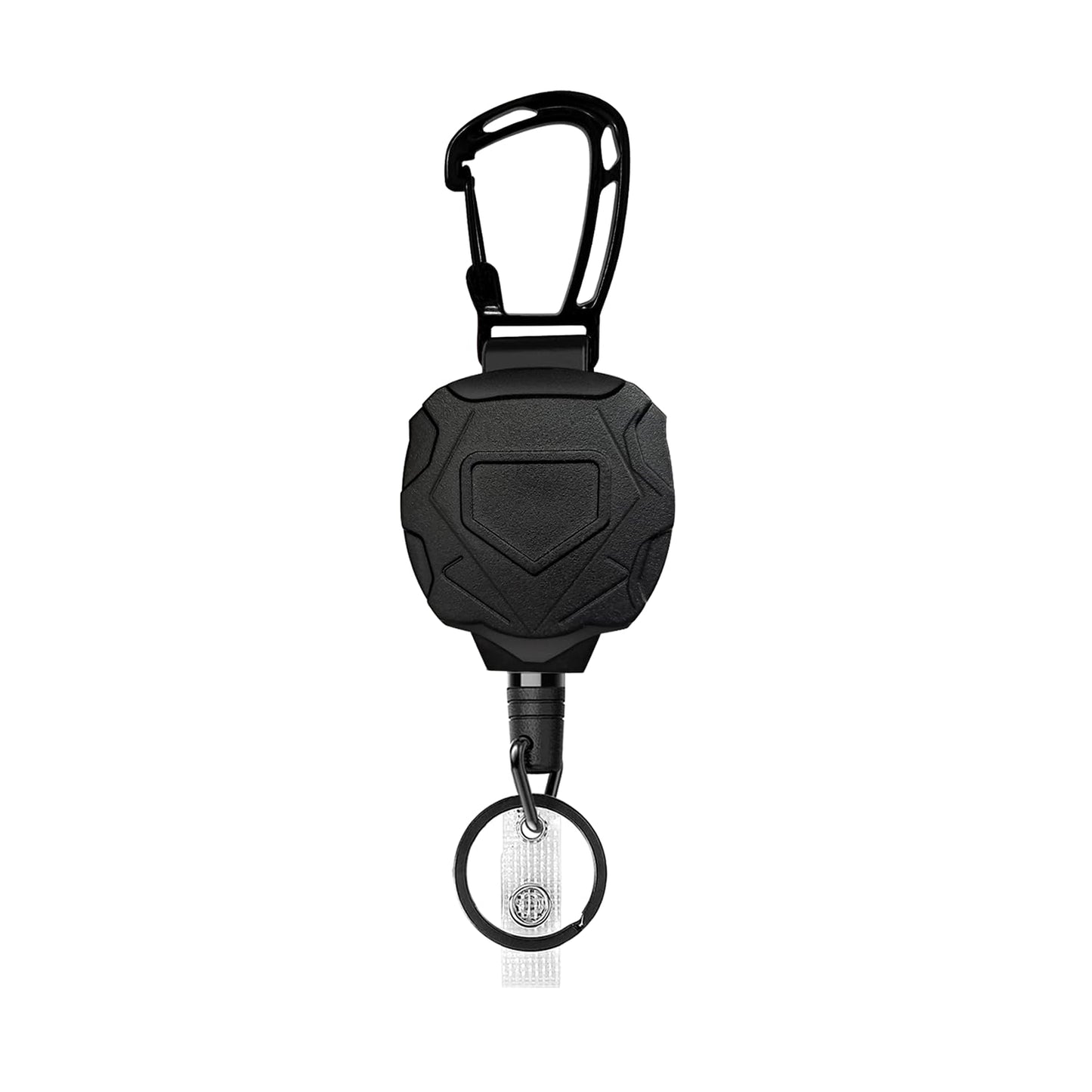 Tactical Badge Holder - Retractable Clip Heavy Duty Reel, Keychain, ID Card Holder (Black G)