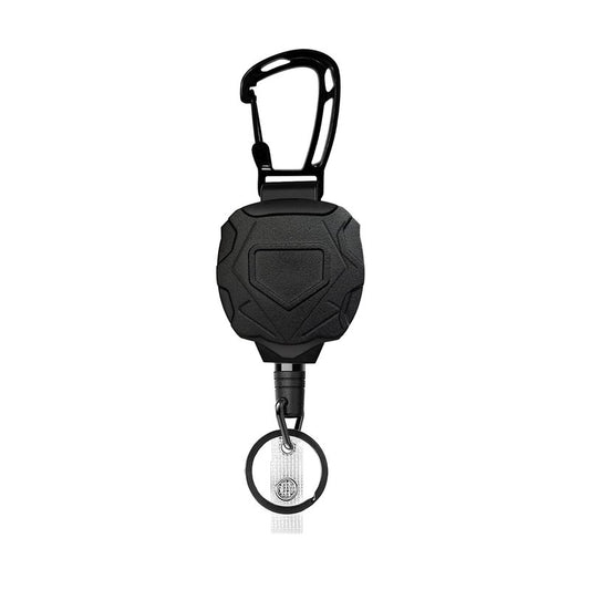 Tactical Badge Holder - Retractable Clip Heavy Duty Reel, Keychain, ID Card Holder (Black G)