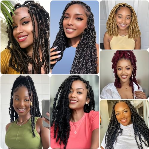 Kaluli 12 Inch Marley Twist Braiding Hair - Black & Gray (6 Packs)