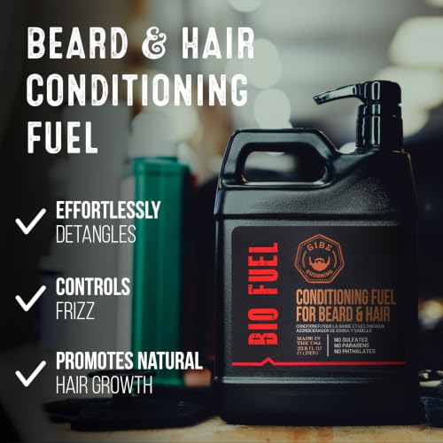 GIBS Grooming Bio Fuel Conditioner for Beard & Hair Growth - 3.25 oz