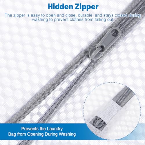 4-Pack Honeycomb Mesh Laundry Bags for Delicates - 2L & 2XL