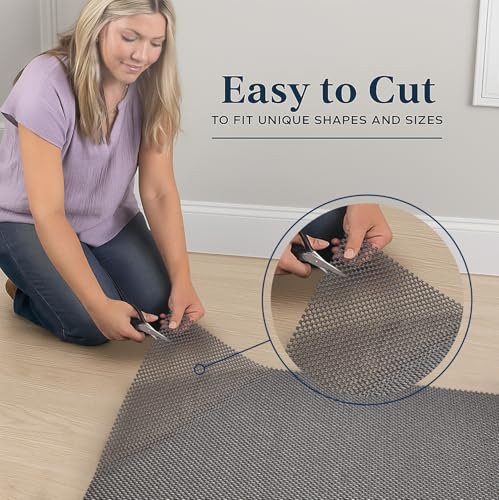 Veken 3x5 Ft Non-Slip Rug Pad for Hardwood & Tile Floors
