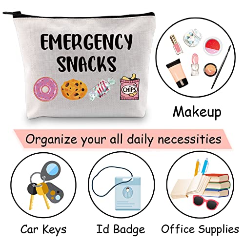 Emergency Snacks Makeup Bag - Foodie Zipper Cosmetic Bag
