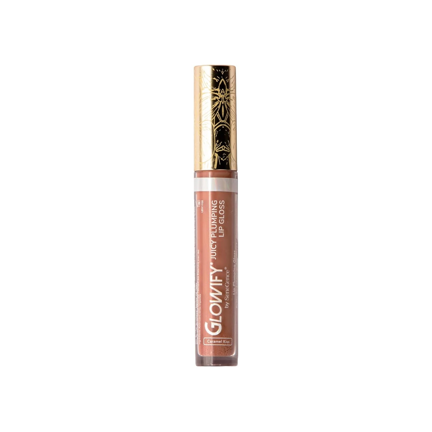 Glowify Juicy Plumping Lip Gloss - Caramel Kiss | Non-Sticky, Long-Lasting Hydration, 0.14 Fl Oz