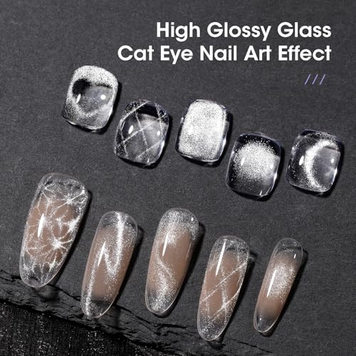 GELLEN Cat Eye Gel Top Coat - Magnetic Silver White Polish 18ml