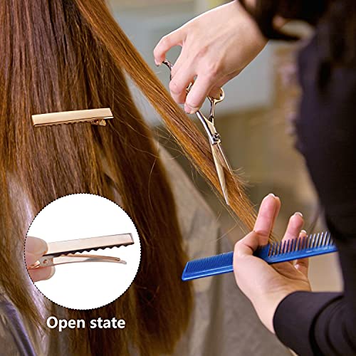 Gold Duckbill Hair Clips 120pcs - Alligator Style Hair Sectioning & Styling Accessories