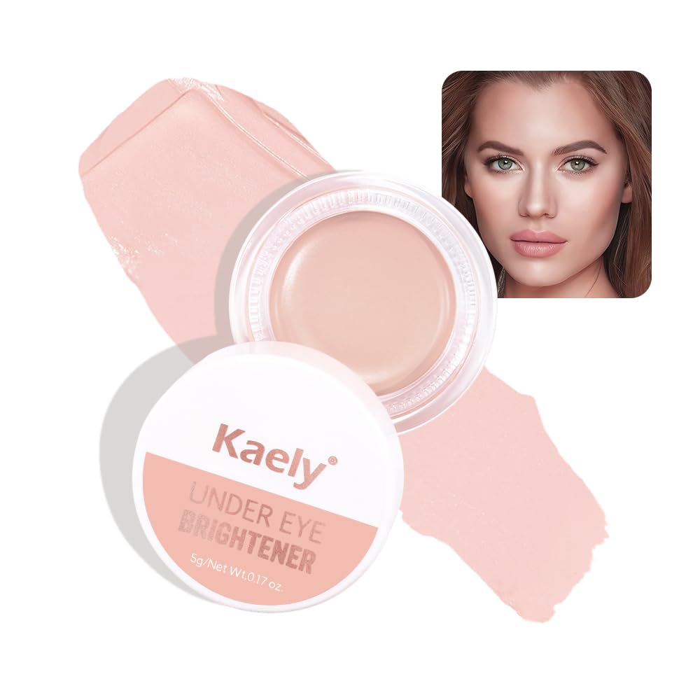 Under Eye Corrector Brightener - Full Coverage Peach Concealer for Dark Circles | Nourishing Waterproof Cream Pot