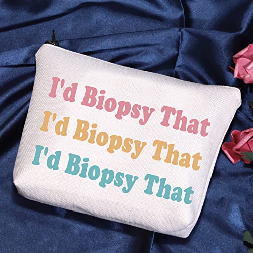 I'd Biopsy That Cosmetic Bag - Canvas Makeup Organizer for Travel