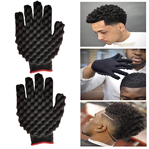 Xafissy Hair Curl Sponge Gloves - 2PCS Styling Tool for All Hair Types