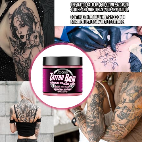 Jeallis Pink Tattoo Ointment - Natural Aftercare Cream 6oz
