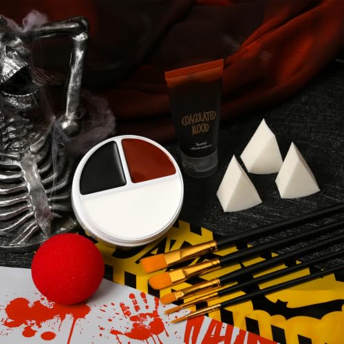 Afflano Halloween Face Paint Kit 11Pcs for Clown Vampire Zombie Cosplay