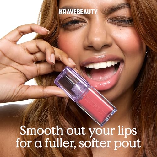 KraveBeauty Plumptuous Lip Jelly Tinted Lip Oil - Guava Blush, 7 mL