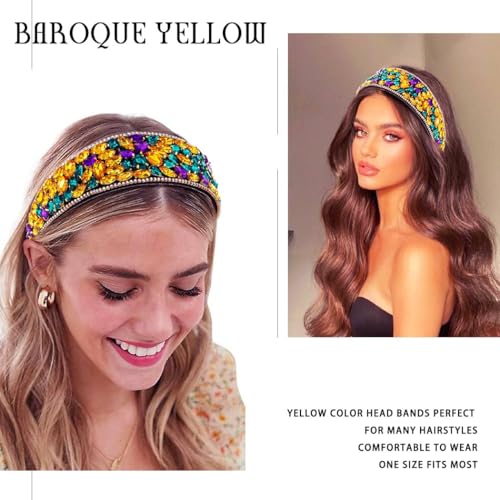 Purple Rhinestone Pearl Headband for Women - Baroque Style (1 Count)