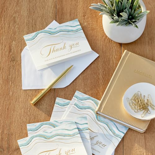 Hallmark Sympathy Thank You Cards - 20-Pack with Agate Design