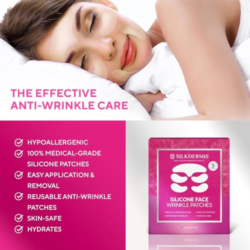 SILKDERMIS Red Silicone Face & Forehead Wrinkle Patches - 1 Count