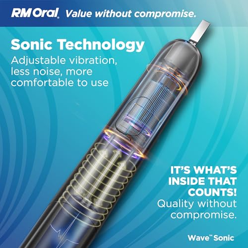 RM Oral Wave Sonic Soft Toothbrush Replacement Heads - 2 Pack
