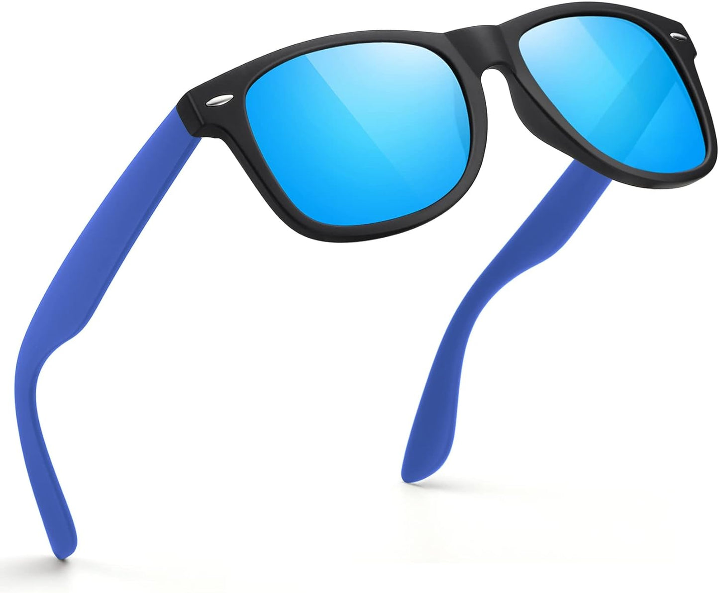 Polarized Sunglasses for Men & Women - Black Retro UV Protection for Driving & Fishing