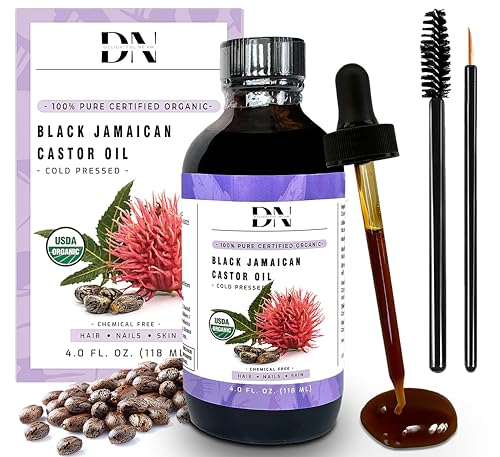Organic Jamaican Black Castor Oil - Cold-Pressed & Hexane-Free (4 Fl Oz)