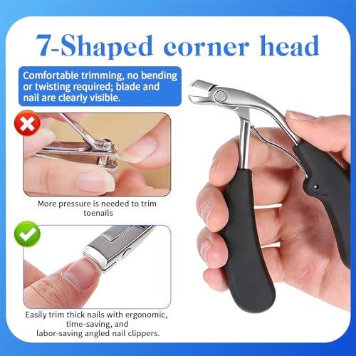 Toe Nail Clippers for Seniors - Long-Handle Heavy-Duty Nail Clippers for Thick Nails