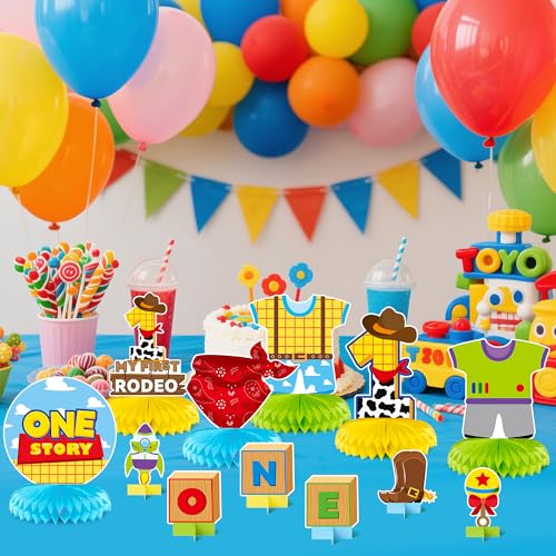 Boy Story Honeycomb Centerpieces - 12PCS Birthday Party Decor