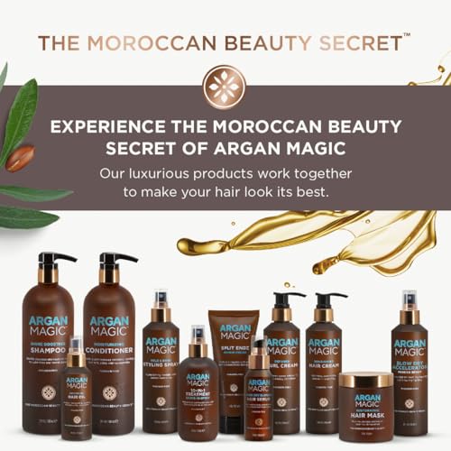 Argan Magic Strong Hold Hair Gel with Argan Oil - Flake-Free, Long-Lasting Control, 8oz