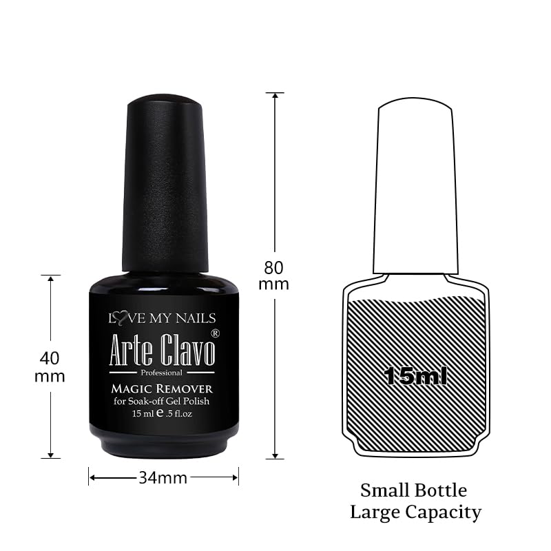 Arte Clavo Gel Nail Polish Remover 15ml - Quick & Easy Formula