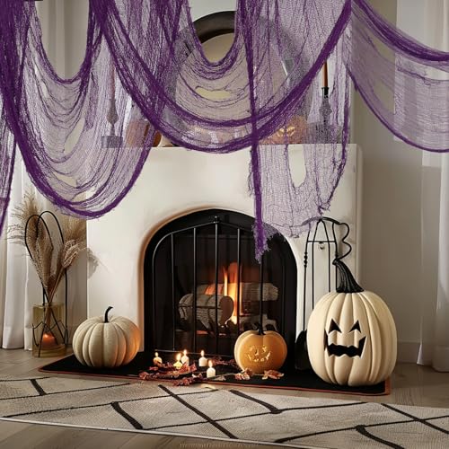 316x80 Inch Purple Halloween Creepy Cloth for Spooky Decor