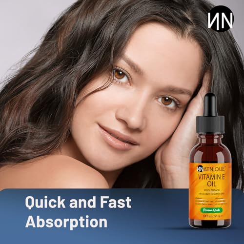 Pure Vitamin E Oil 1 oz - Natural D-Alpha Tocopherol for Skin & Hair