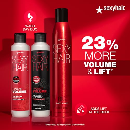 SexyHair Big Root Pump Volumizing Spray Mousse - Medium Hold, Humidity Resistant
