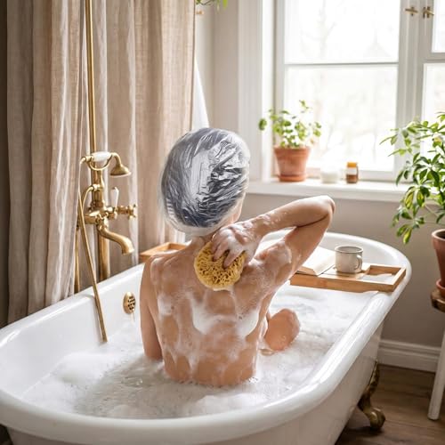 Extra Large Disposable Shower Caps for Long Braids - 10 Pack