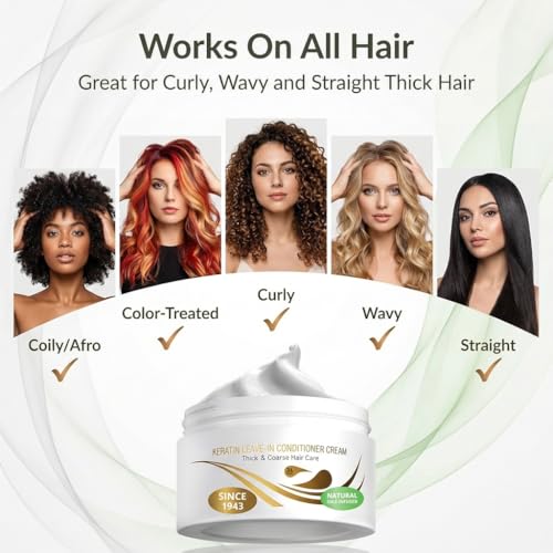 VITAMINS Hair Cosmetics Keratin Leave-In Conditioner for Coarse Thick Hair