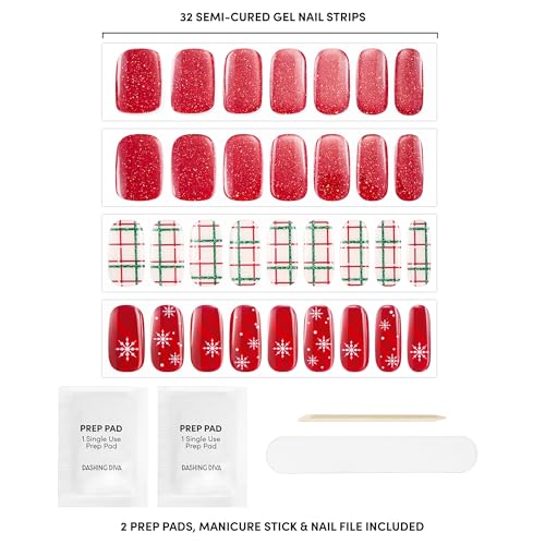Dashing Diva Glaze Semi-Cured Gel Nail Strips - Plaid About You Set