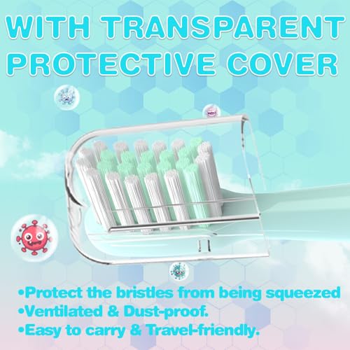 YMPBO Toothbrush Replacement Heads for Vekkia Kids - Blue Dragon Model