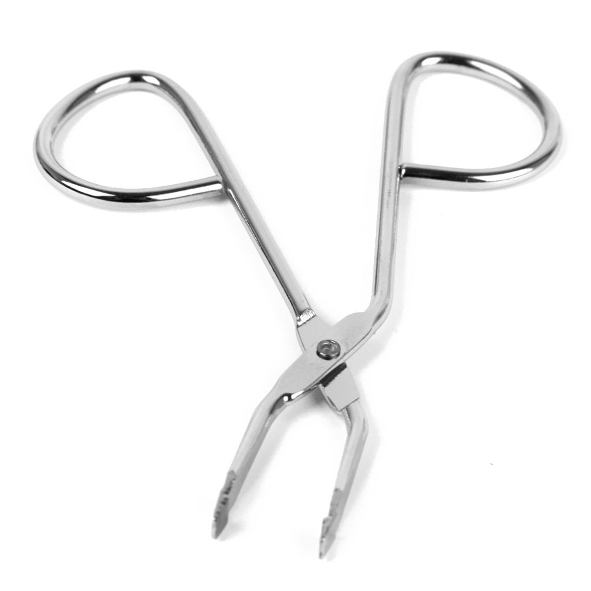 Lurrose Eyebrows scissor stainless steel scissors shaped slant tip tweezer clip for eyebrow