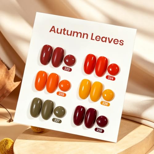 Beetles Fall Gel Polish Set - 6 Autumn Colors for Nail Art