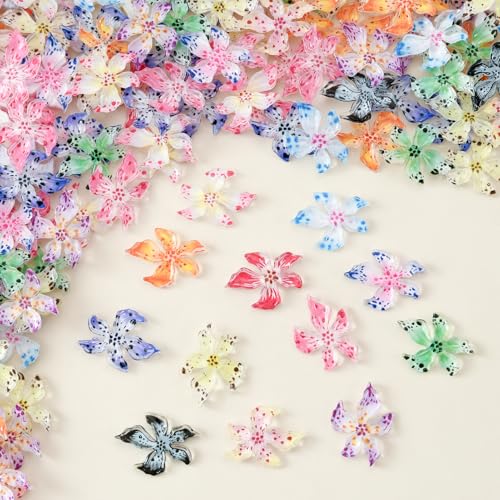 180 Pcs 3D Flower Nail Charms Set - Eco-Friendly Resin for Nail Art