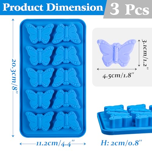 Webake Butterfly Silicone Mold - 10-Cavity 3D Ice Cube & Chocolate Maker