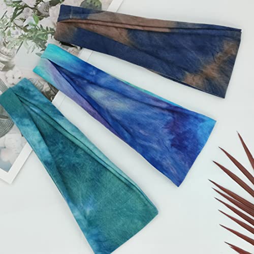 YONUF 6 Pack Boho Wide Headbands for Women - Soft, Non-Slip Hair Accessories