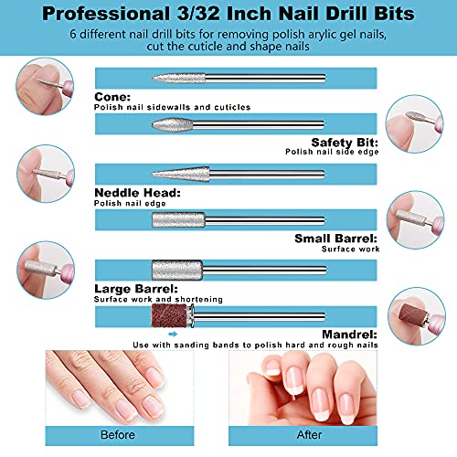 OVX Nail Drill Bits Sanding Set 3 Grits Coarse Medium Fine for Acrylic & Gel Nails