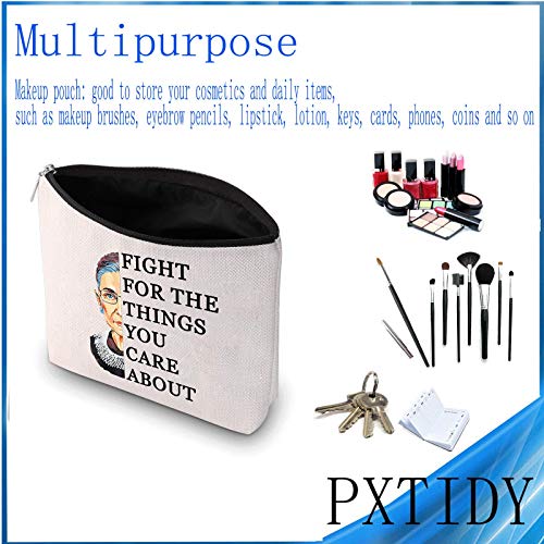 Lawyer Makeup Bag - Feminist Quote Canvas Cosmetic Pouch for Attorneys