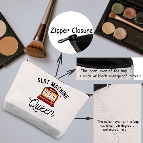 Queen of the Casino Makeup Bag - Slot Machine Cosmetic Pouch Gift