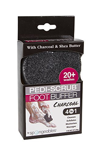 Spongeables Pedi Scrub Foot Exfoliating Sponge Sweet Sangria 3 Count – Pack of 1