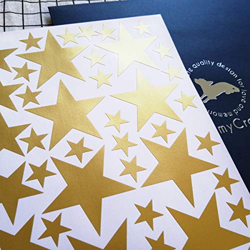 Gold Star Wall Decals - 189 Count Removable Peel and Stick