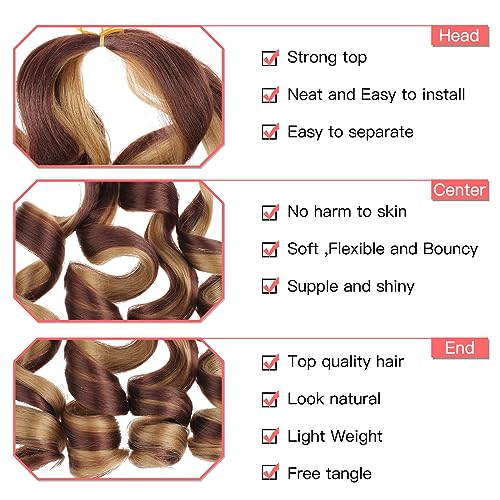 Xtrend 30 Inch French Curly Braiding Hair, 8 Packs Pre-Stretched Synthetic