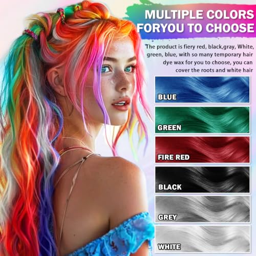 AIUEO White Temporary Hair Color Spray - Vibrant Hair Dye for Cosplay & Events